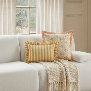 Dolce - 20" Natural Cotton Throw Pillow, Cover - Blush Pink