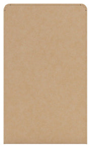 Signature Design by Ashley five-drawer accent chest in warm natural brown wood with modern hardware and sleek design.