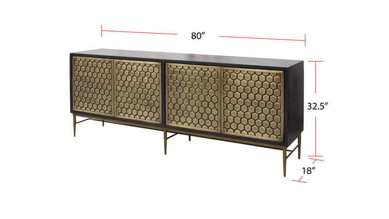Crossings - Cairo Console - Rich Coffee Bean - R&R Furniture Gallery (Fountain Valley, CA)
