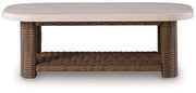 Dolan Creek - Rectangular Cocktail Table - Beige / Brown - R&R Furniture Gallery (Fountain Valley, CA)