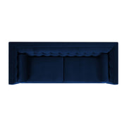 Jack - Modern Tuxedo Tufted Sofa - Navy Blue - R&R Furniture Gallery (Fountain Valley, CA)