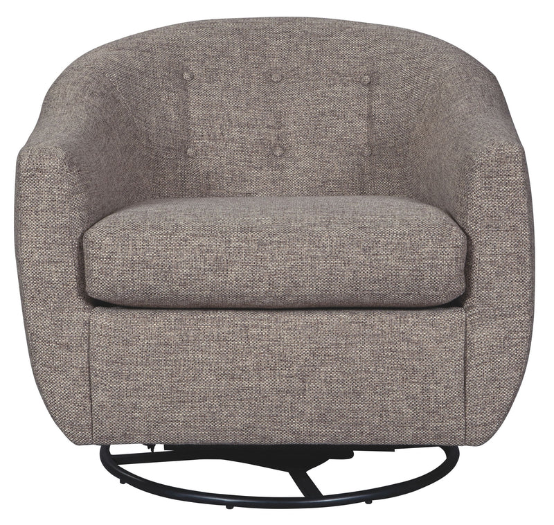 Upshur - Swivel Glider Accent Chair - Taupe - R&R Furniture Gallery (Fountain Valley, CA)