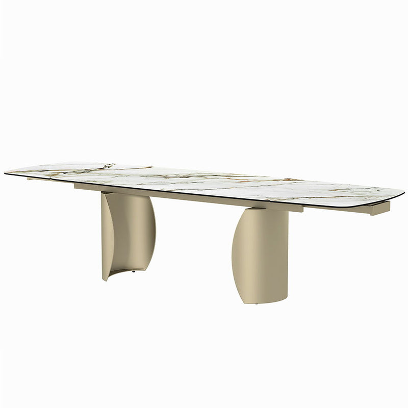 Cora - Dining Table - Ceramic Top & Golden Champange - R&R Furniture Gallery (Fountain Valley, CA)