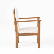 3 Piece Patio Set With Slatted Design, 2 Club Chairs And Coffee Table - Brown - R&R Furniture Gallery (Fountain Valley, CA)