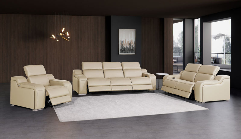 1116 - 6-Piece Modular Power Reclining Sofa, Loveseat & Chair Set In With 6 Power Recliners & Power Headrests