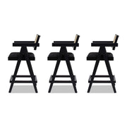 Milan - Modern Webbing Back Stool With Arms (Set of 3) - R&R Furniture Gallery (Fountain Valley, CA)