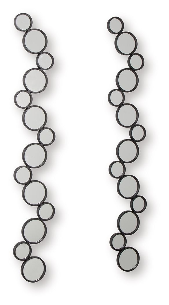 Vinler - Accent Mirror Set (Set of 2) - Black - R&R Furniture Gallery (Fountain Valley, CA)
