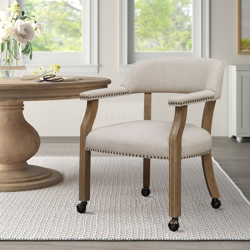 Monroe - Dining And Game Chair - Beige - R&R Furniture Gallery (Fountain Valley, CA)