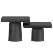 Zachary - 2 Piece Set Cast Aluminum Coffee Table - Black - R&R Furniture Gallery (Fountain Valley, CA)