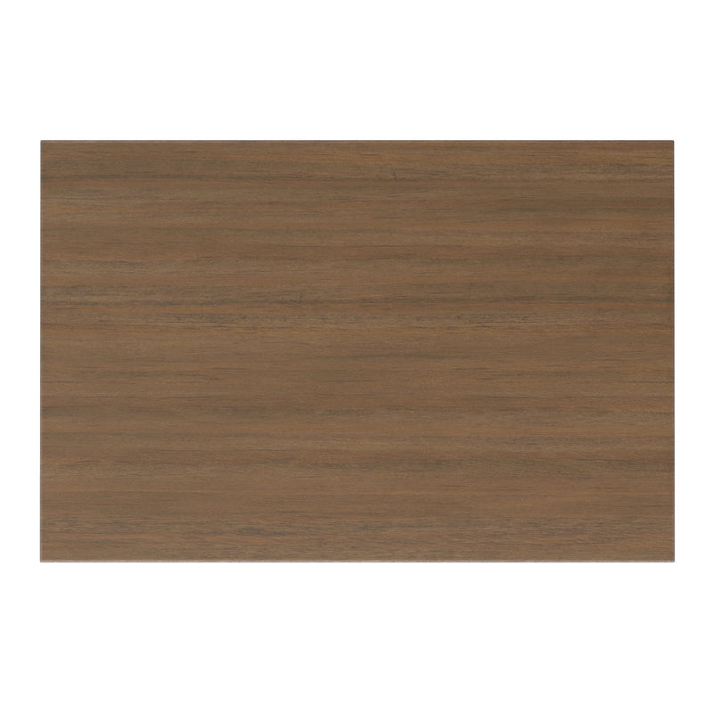 Brown Simpli-Home Warm Shaker bedside table with two drawers, accent nightstand with a warm wood finish and modern design.