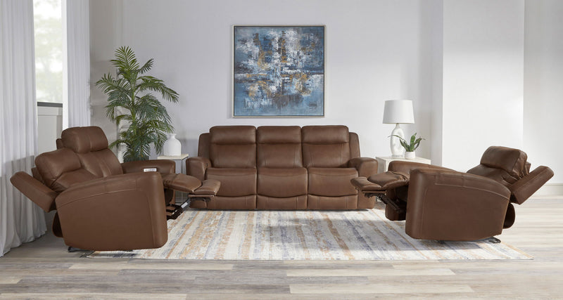Parker Living Calgary power reclining 3-piece sofa set with plush cushions and modern design for a stylish living room.