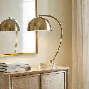Romani - Brass Desk Lamp - Gold