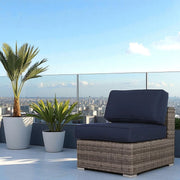 Wide Armless Outdoor Chairs With Cushions (Set of 2) - R&R Furniture Gallery (Fountain Valley, CA)