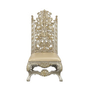 Danae - Side Chair (Set of 2) - Synthetic Leather , Champagne & Gold - R&R Furniture Gallery (Fountain Valley, CA)