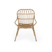 Noble House Monsoon outdoor accent chair with open weave design, featuring a stylish frame and comfortable seating for outdoor spaces.