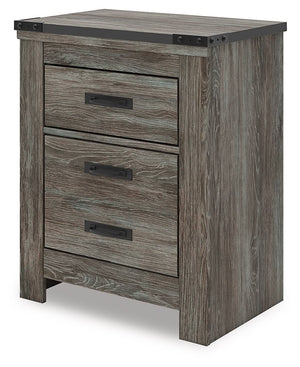 Frandern - Two Drawer Night Stand - Gray - R&R Furniture Gallery (Fountain Valley, CA)