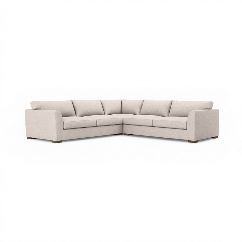 Classic Home Bryson 3-piece ElPaso stationary sectional sofa with plush cushions and modern design in a cozy living room setting.