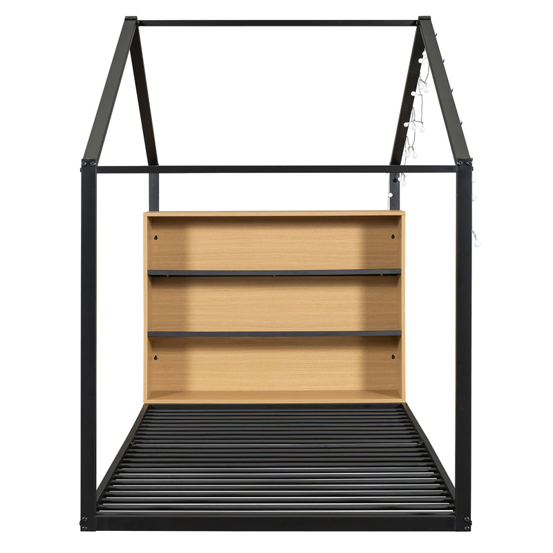 Bed House Frame With Shelves And Lights - R&R Furniture Gallery (Fountain Valley, CA)