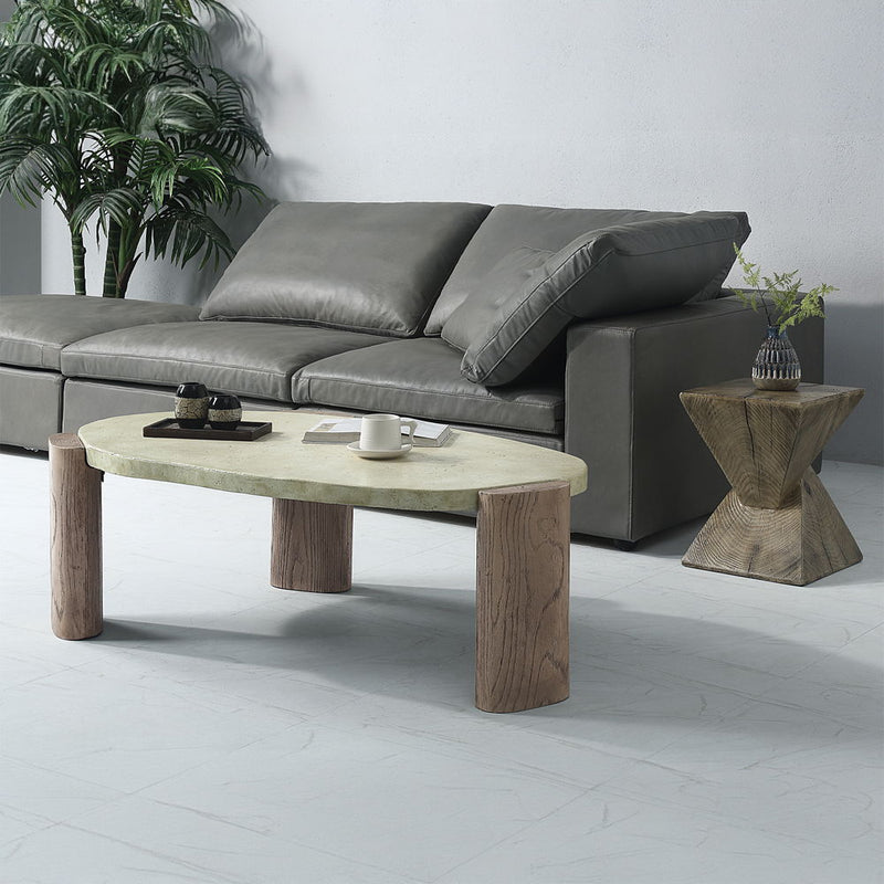 Jacinda - Coffee Table - Weathered Gray & Oak - R&R Furniture Gallery (Fountain Valley, CA)