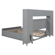 DreamHaus cabinet bed with integrated shelf, all-in-one cabinet, and built-in sockets in a modern bedroom setting