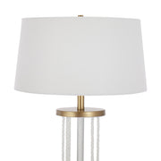 Lumi Source Rope Contemporary Floor Lamp in natural and white finish with a woven rope design, standing on a round base.
