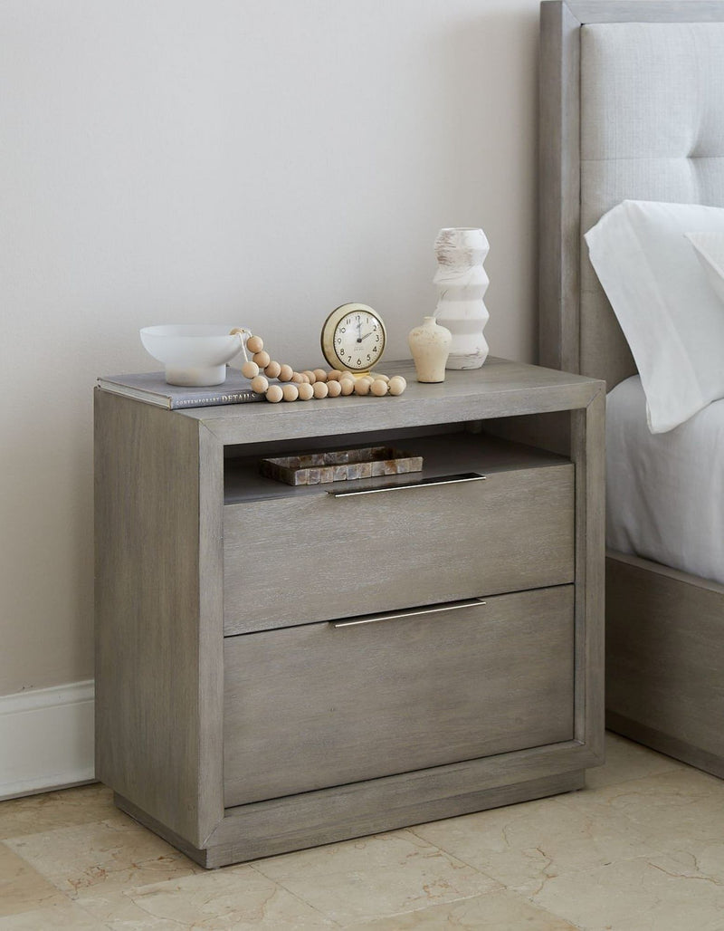 Oxford Two-Drawer Nightstand in Mineral