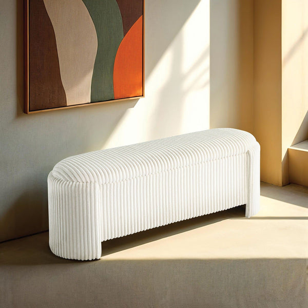 Grainne - Storage Bench, White