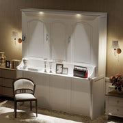Murphy Bed With Desk, LED Lights & USB Charging Station - R&R Furniture Gallery (Fountain Valley, CA)