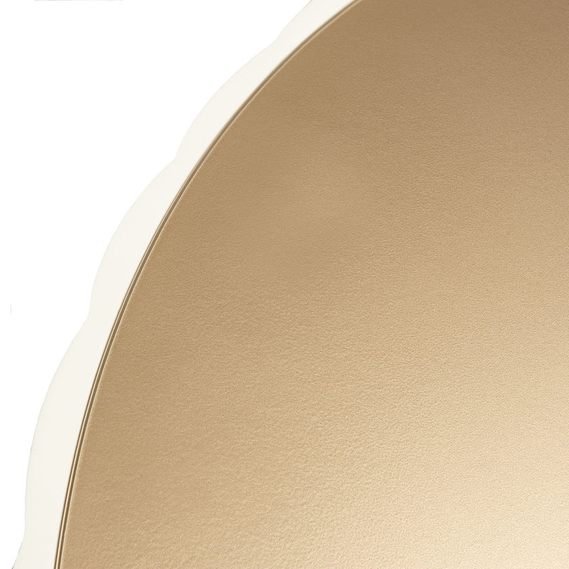 La Rachelle - Scalloped Round Cocktail Table - Champagne - R&R Furniture Gallery (Fountain Valley, CA)