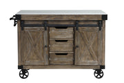 Alforvott - Kitchen Island - Marble Top & Weathered Gray - R&R Furniture Gallery (Fountain Valley, CA)
