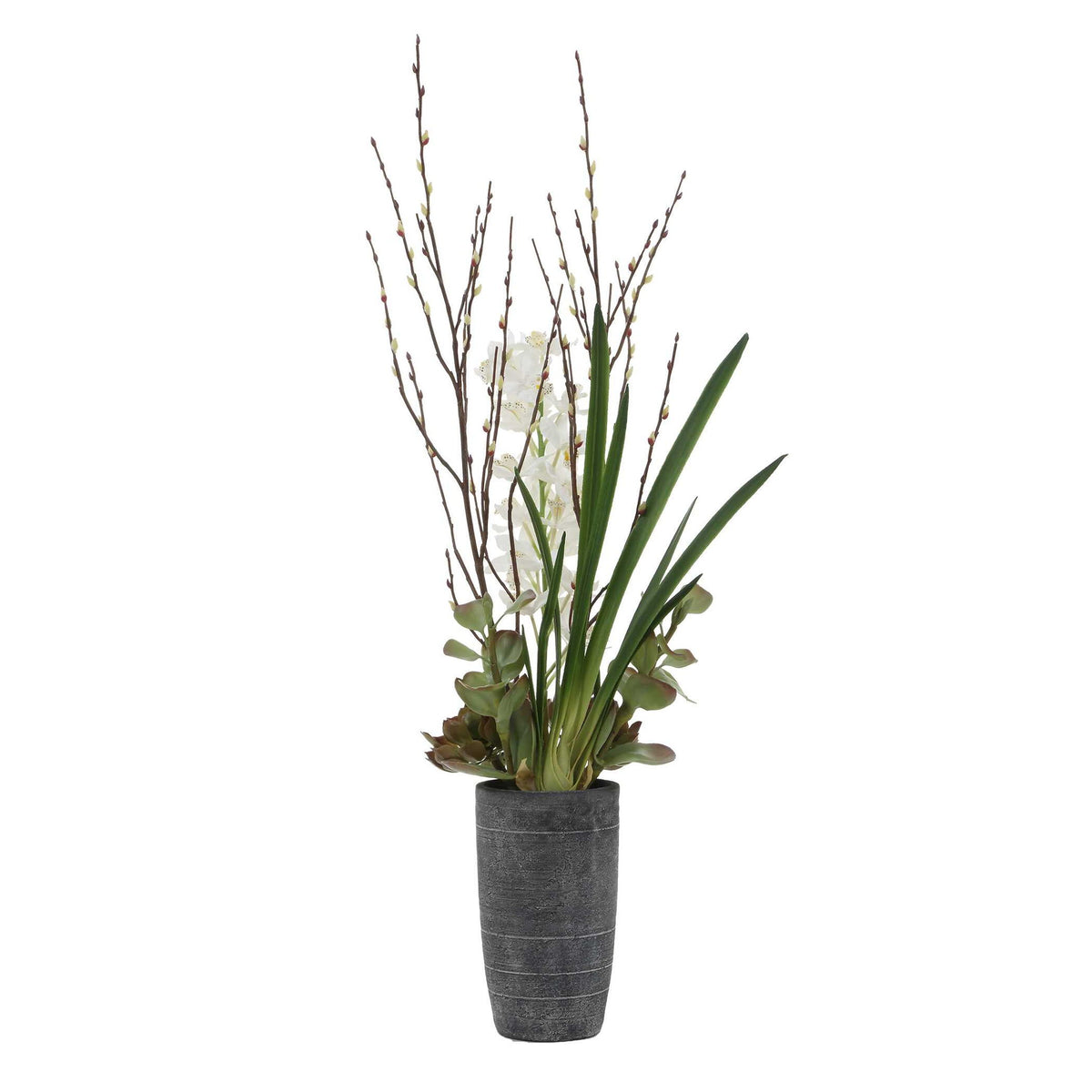 Eterna Orchid - Centerpiece & Vase - Black / Green / White