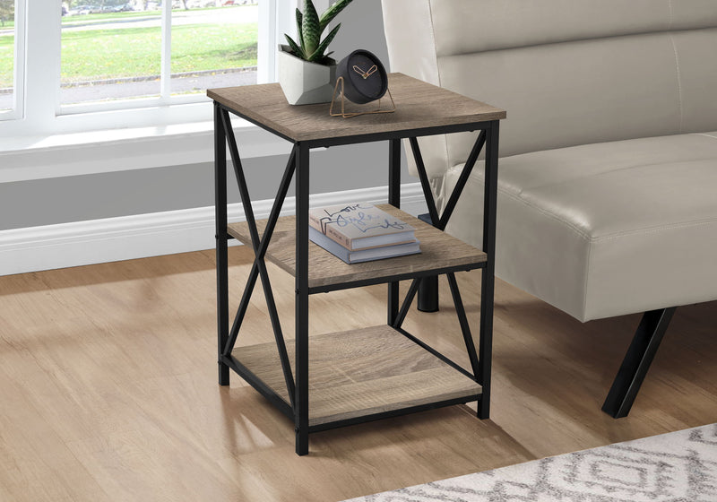 3 Tier Accent Table, Side Marble Look Contemporary & Modern - R&R Furniture Gallery (Fountain Valley, CA)