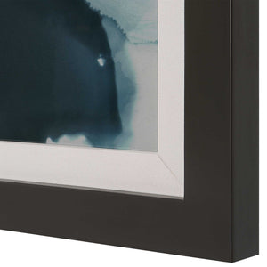 Set of two black framed abstract prints by Uttermost, featuring telescopic design and modern wall art for stylish home decor.