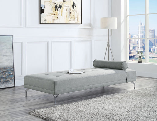 Quenti - Sofa Bed With Pillow - Gray Melange Velvet - R&R Furniture Gallery (Fountain Valley, CA)