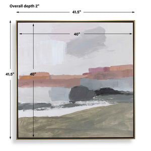 Westward - Framed Landscape Art - Black / Gold / Gray / Green / Orange / Purple / Red / White