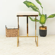 Joel - Mid Century Modern Luxury Upholstered Stool - R&R Furniture Gallery (Fountain Valley, CA)