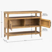 Naomi - 2 Door Storage Console Table With Ample Shelving - Natural - R&R Furniture Gallery (Fountain Valley, CA)