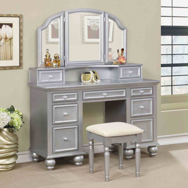 Athy - Vanity w/ Stool, Silver