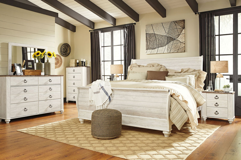 Willowton - Five Drawer Chest - Brown / Beige / White - R&R Furniture Gallery (Fountain Valley, CA)