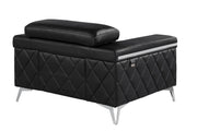 1140 - Top Grain Italian Leather Chair - R&R Furniture Gallery (Fountain Valley, CA)
