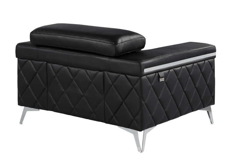 1140 - Top Grain Italian Leather Chair - R&R Furniture Gallery (Fountain Valley, CA)