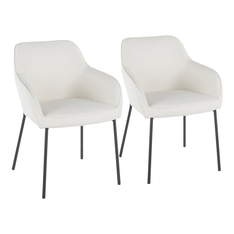 Pair of Lumi Source Daniella contemporary dining chairs with sleek design, set of 2, ideal for modern dining rooms.