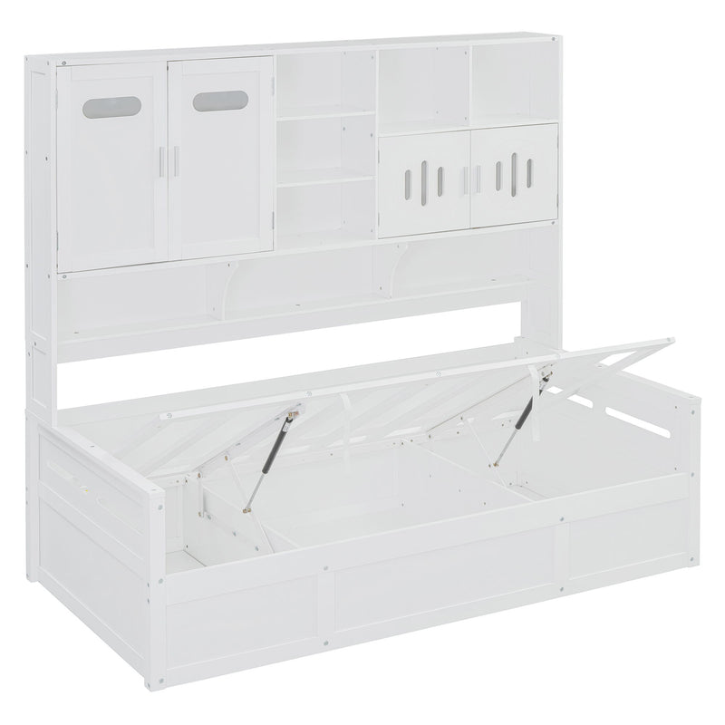 Daybed With All-In-One Cabinet And Shelf - R&R Furniture Gallery (Fountain Valley, CA)