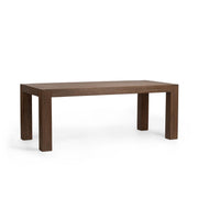 Classic Home Glendale dining table in toasted chestnut wood with a sturdy rectangular design and smooth finish.