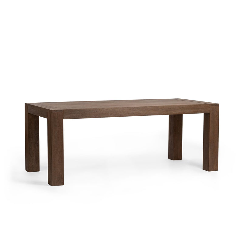 Classic Home Glendale dining table in toasted chestnut wood with a sturdy rectangular design and smooth finish.