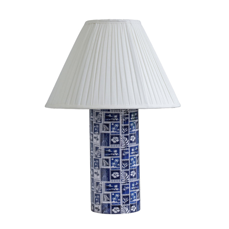 Stamp - Pleated Table Lamp - Blue - R&R Furniture Gallery (Fountain Valley, CA)