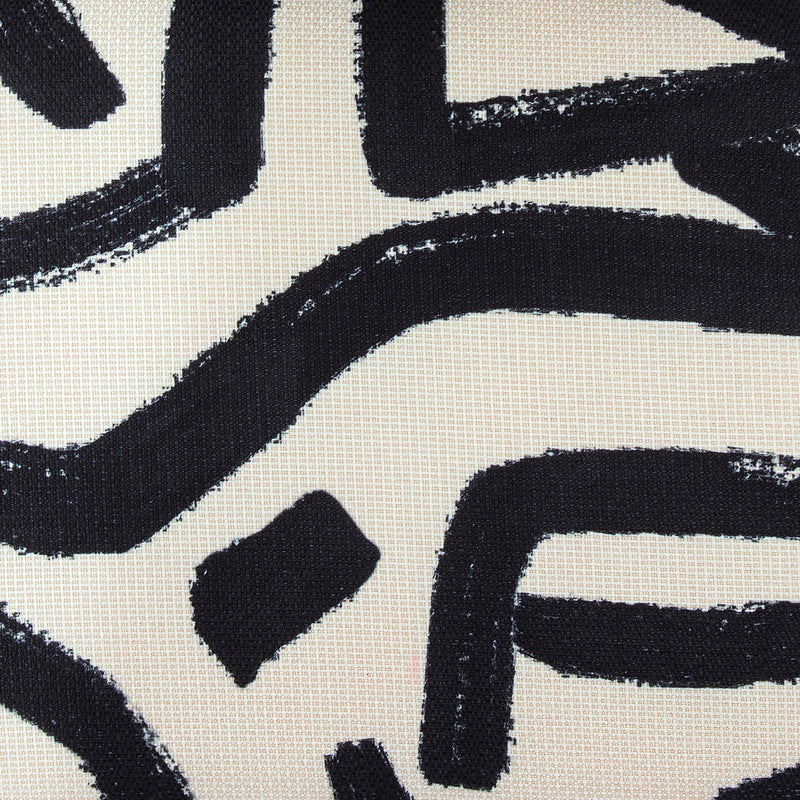 Pippa - Brushstroke Print Stool - Black / White - R&R Furniture Gallery (Fountain Valley, CA)