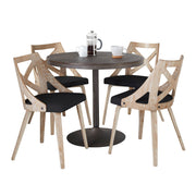 Lumi Source Dakota Charlotte 5-piece contemporary dining set with sleek table and matching chairs, ideal for modern dining rooms.