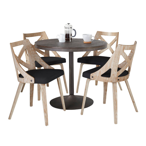Lumi Source Dakota Charlotte 5-piece contemporary dining set with sleek table and matching chairs, ideal for modern dining rooms.