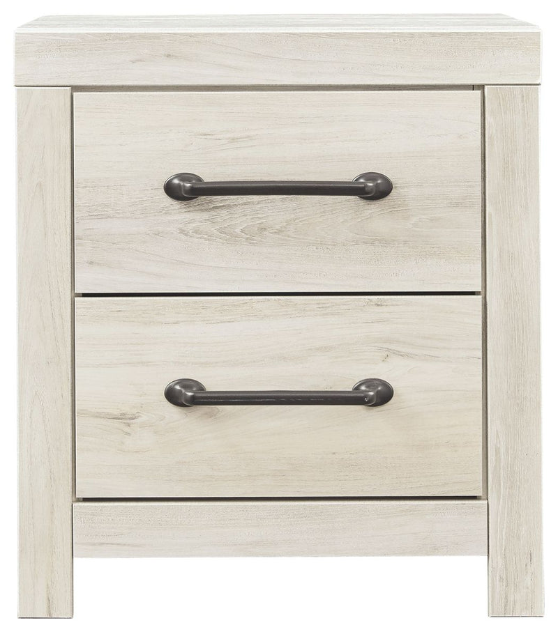 Cambeck - Two Drawer Night Stand - Whitewash - R&R Furniture Gallery (Fountain Valley, CA)